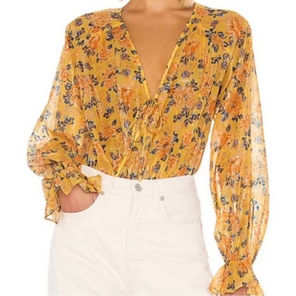 Tularosa | Adine Bodysuit in Golden Rose Floral | XXS